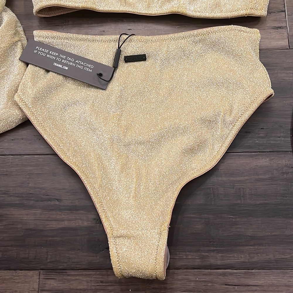 TRIANGL gold shimmer bikini - Picture 3 of 4